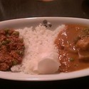 二色カレー  キーマ&野菜