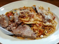 「【気まぐれアキラ式パスタ】秋ナスのトマトクリーム￥780」@ラーメンアキラの写真