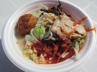 「華丸×猪貴　ＫＡＲＡタンメン（８００円）＋から揚げ」@つくばラーメンフェスタ2013の写真