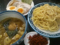 「特製つけ麺＋エビ辛味」@縁者の写真