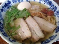 「四番の基本（＋土屋さんの梅干し）」@塩らーめんあいうえおの写真