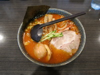 「ピリ辛チゲ麺（期間限定）：880円」@北海道らーめん奥原流 久楽 EQUiA北千住店の写真