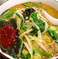 「スタミナラーメン＋半ライス(750円＋50円)」@こんときラーメンの写真