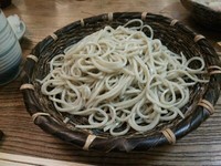 「せいろ＋そばがき＆松茸の天ぷら＋日本酒」@坐忘の写真