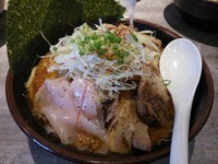 「【限定麺】湊生特製雷麺（中盛り：無料）」@麺処 湊生の写真