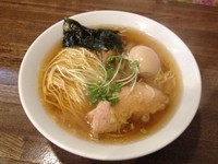 「中華そば・中盛＋味玉（￥650＋￥100）」@らーめん 夢中の写真