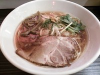 「鯵ニボそば（醤油）750円」@志奈そば 田なかの写真