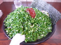 「ねぎばっか　かく（990円）+モヤシ（150円）」@博多ラーメン とんこつ家の写真