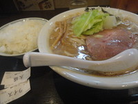 「こってり煮干しラーメン大盛+ライス」@煮干しらーめん青樹 立川店の写真