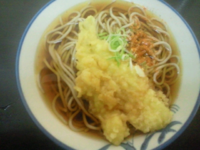 「きす天そば 420円」@立ちそば処 鷹 福島の写真