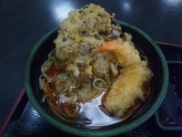 「舞茸･シメジのかき揚げそば＋エビ天(クーポン)」@ゆで太郎 習志野大久保店の写真