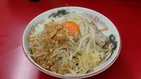 「汁なし(麺硬め少なめ・ニンニク・タマネギ)」@ラーメン二郎 湘南藤沢店の写真