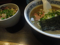 「煮干し豚骨ラーメン+塩ぶた丼」@麺処 夏海の写真