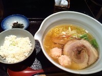 「塩らーめん８００円と半鯛飯１５０円」@麺処 銀笹の写真