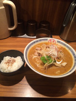「カレー味噌ラーメン(800円)大盛&ライス無料」@麺食堂 杉本商店の写真