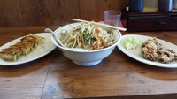 「タンギョウ大盛り+唐揚げ」@東京タンメン トナリ 高田馬場店の写真