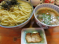 「特濃つけ麺650円、特盛40円、ＨＰクーポンチャーシュー」@武藤製麺所の写真