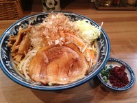 「エビ辛し汁なし中華そば 700」@中華そば・つけそば 浜屋 我孫子店の写真