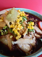 「醤油ラーメンダブルチャーシューニンニクトッピング」@味の龍王の写真