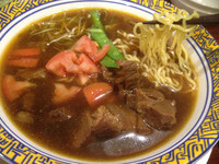 「牛肉麺、麻辣担々麺（辛い方）、包包サラダ、ジャスミン茶プリン」@バーミヤン 西東京田無店の写真