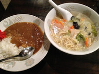 「広東セット（半広東麺（塩味）＋半カレーライス）」@十八番亭の写真