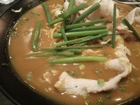 「カレー麺 with 半ライス」@かれー麺 実之和 南青山店の写真