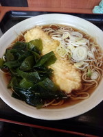 「天ぷら（いか天）そば350円」@梅もと 品川店の写真