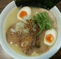 「特製とりそば麺大盛+チャーシュー丼」@ラーメン 和なりの写真