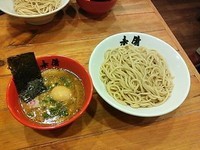 「味玉豚鶏つけめん」@赤備の写真