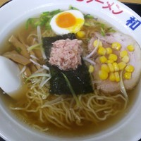 「塩ラーメン　６５０円＋マグロのホホ肉焼き（クーポン）」@まぐろラーメン 和の写真