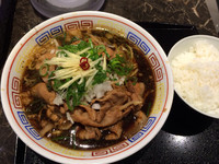 「肉そば  ライス付き【800円】」@ラァメン家 69’N’ ROLL ONE 赤坂本店の写真