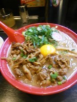 「味噌肉玉そば＋ライスお代わり無料」@肉玉そば おとど 亀有店の写真