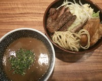 「つけめんミニ＋牛ステーキ （130816）」@ラーメン燈郎の写真