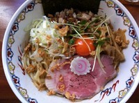 「まぜそば（大盛無料） 730円」@中華そば 仙人掌の写真