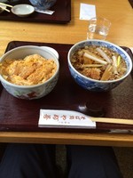 「かつ合わせそば(かつ丼とそば) (900円)」@やぶ善の写真