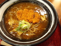 「カレーそば630円＋とんかつトッピング200円」@実演手打うどん 杵屋 大崎ニューシティー店の写真