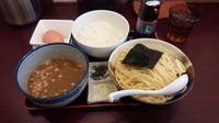 「濃厚煮干つけ麺（大）+TKG」@麺屋 甍の写真