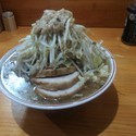 大ラーメン(野菜ちょい増し、ニンニク少なめ、カラメ)