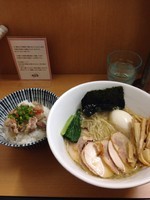 「塩中華そば + トッピング特製 + 豚軟骨めし」@塩麺屋 錦太朗の写真