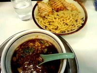 「小豚つけめん かつお900円 あつもり」@らーめん 凌駕の写真