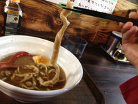 「ラうどん（太麺、しょうが）トッピング（海苔、味玉）」@ラーメン ヤスオの写真