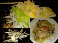 「【7周年記念】燕三郎ラーメン+『～豚菜あんあん飯～』\500」@煮干 丸めの写真