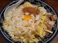 「【ゲリラ限定】味噌まぜそば￥880＋ビール￥500」@ラーメンアキラの写真