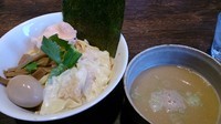 「12月限定海老辛つけ麺850円」@伝家 志木店の写真