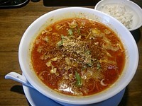 「海老香る担々麺４辛ひき肉ダブル」@麺処 鳴声の写真