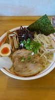 「豚骨魚しょうラーメン　７５０円　大盛り５０円　きくらげ」@とんこつラーメン 光★MENJIの写真
