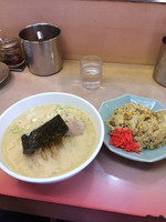 「チャーハンセット(800円)豚骨」@えどっこラーメン 東京2番の写真
