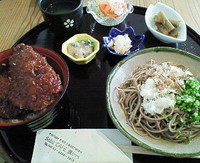 「そば膳（おろしそば＋ソースかつ丼を選択）　９００円」@Soba  CAFE  輝の写真