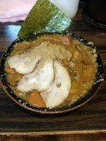 「【限定】背脂煮干カレーチーズ魚粉どっぷりラーメン」@丸め～背脂煮干～の写真