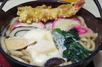 「鍋焼きうどん850円」@そば処 篠之井の写真